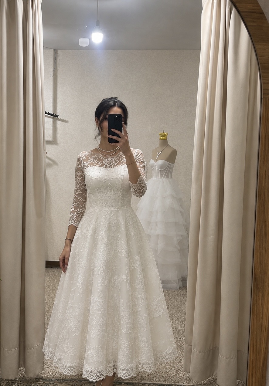 پیراهن دانتل سفید